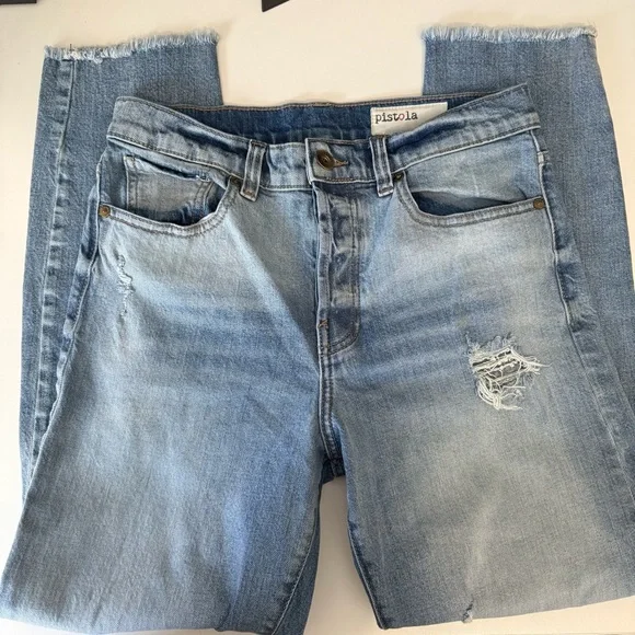 PISTOLA HIGH RISE DISTRESSED JEANS - Picture 4 of 8